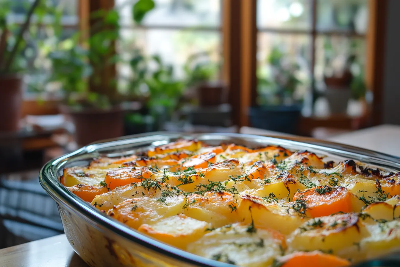 Delicious Honey Roasted Carrot and Potato Casserole Recipe Honey Roasted Carrot and Potato Casserole